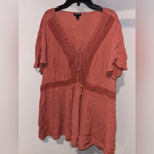 Coral blouse